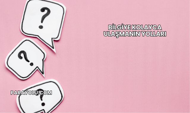 Bilgiye Kolayca Ulaşmanın Yolları