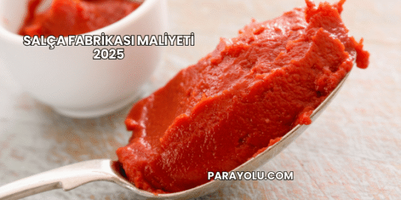 Salça Fabrikası Maliyeti 2025