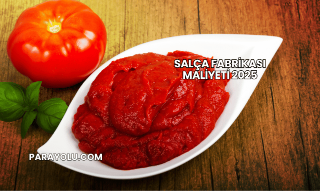 Salça Fabrikası Maliyeti 2025